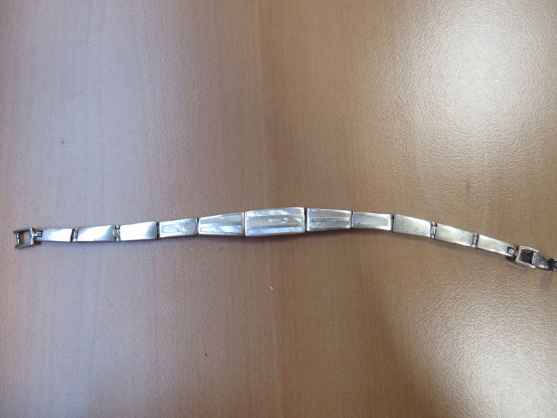 Zilveren armband met parelmoer inleg