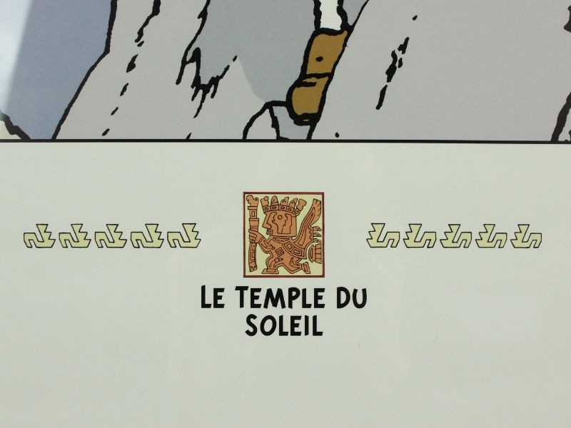 Poster in kader Kuifje - Le Temple Du Soleil