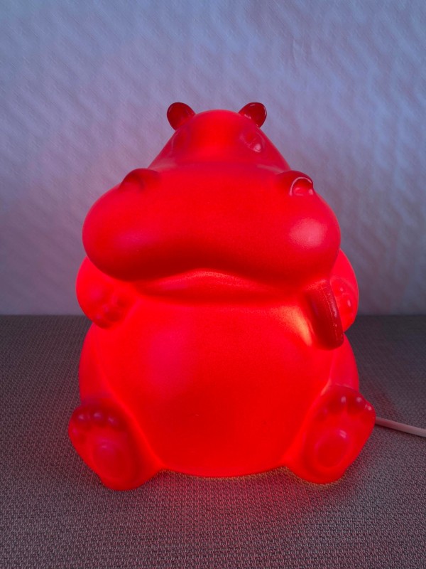Rood Heico nijlpaard nachtlampje