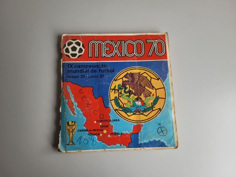 Panini stickeralbum van het WK in Mexico 1970, zo goed als compleet
