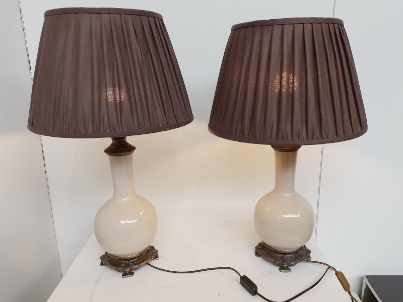 Koppel mooie keramische tafellampen - Tingewick
