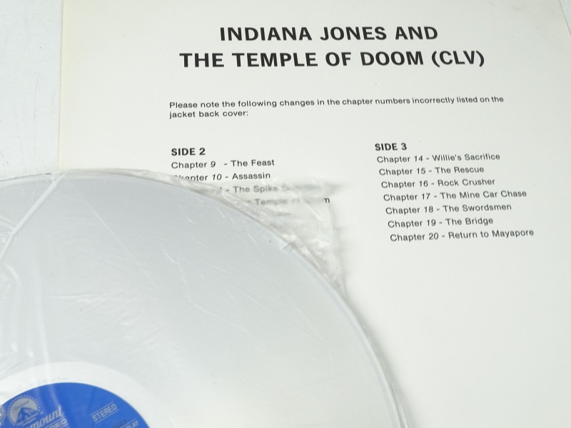 Laserdisc: Indiana Jones And The Temple Of Doom, 1986