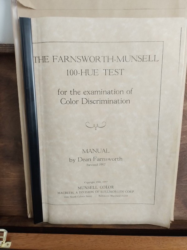 Testkit Farnsworth-Munsell 100-Hue test