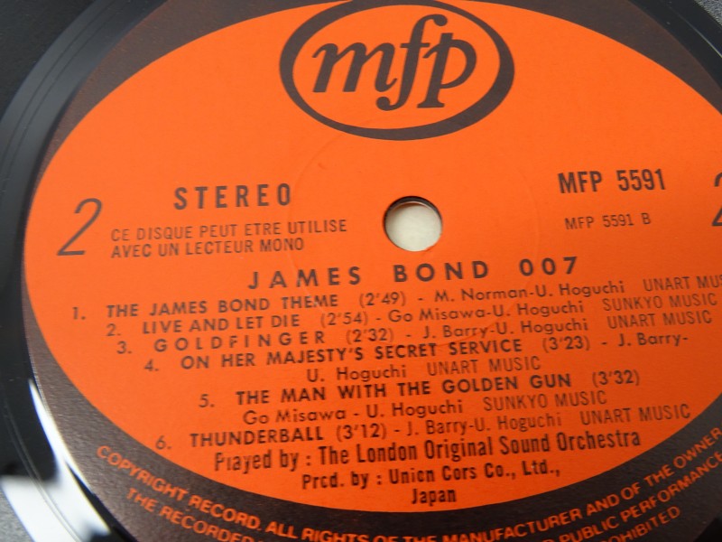 LP, James Bond, 007, The London Original Sounds Orchestra, 1972