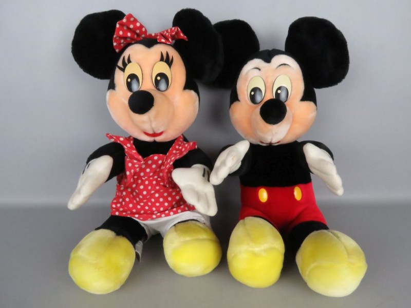 Vintage Mickey en Minnie Mouse knuffels van Disneyland Amerika