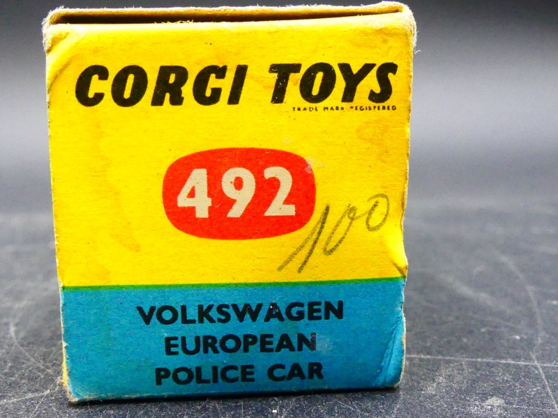 Vintage Corgi Toys Volkswagen European Police Car N° 492