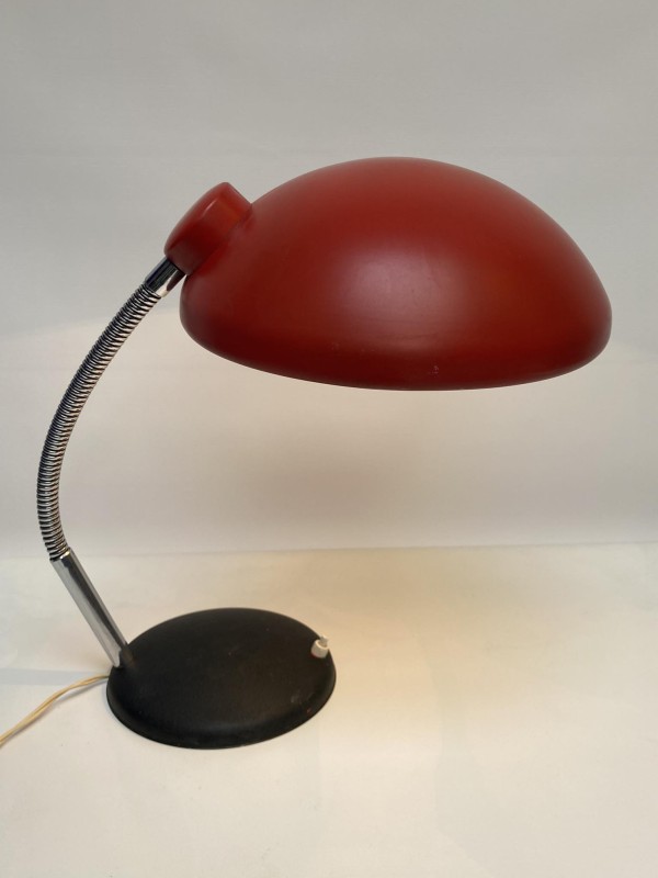 Vintage rode bureaulamp