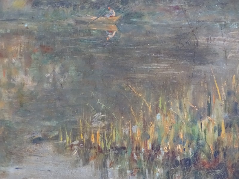 Schilderij van een meer - Raoul Sahet