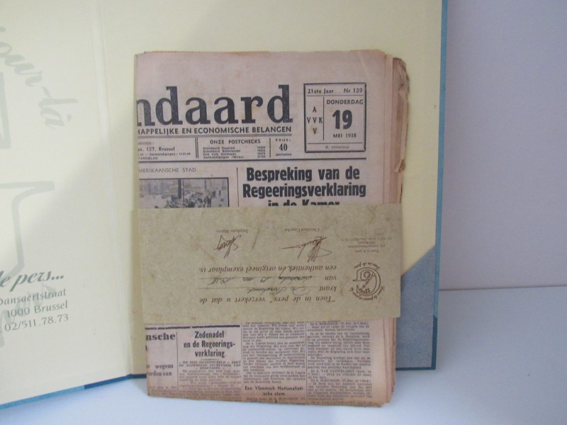 " De Standaard " van 19 mei 1938