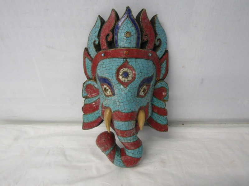 Houten Ganesha Masker, Olifantskop