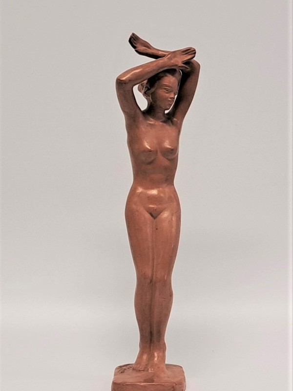 Terracotta beeld 'naakte vrouw'  Paul Sersté