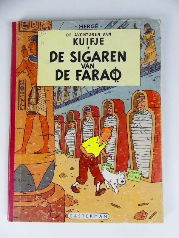 Vintage Hergé - Kuifje - De sigaren van de farao – 1955