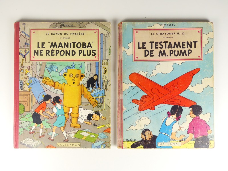 Vintage - Hergé - Jo, Suus en Jokko – 2 Franse strips - 1958