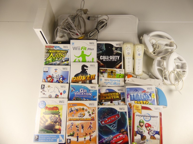 Nintendo Wii Console met toebehoren en spelletjes Kringwinkel