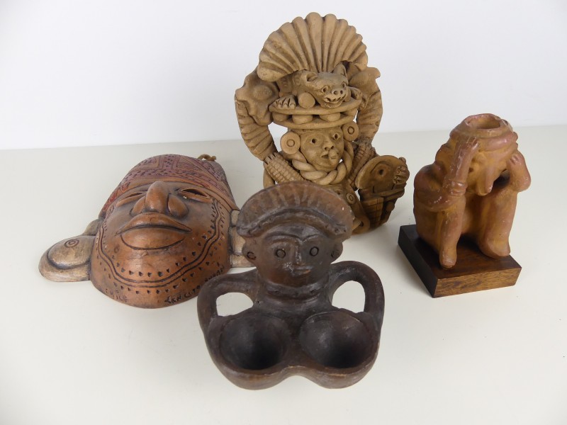 Terracotta Mexicaanse & Pre-Colombiaanse beeldjes