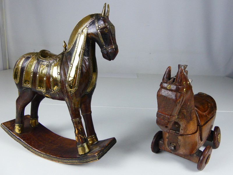 Vintage Houten paarden