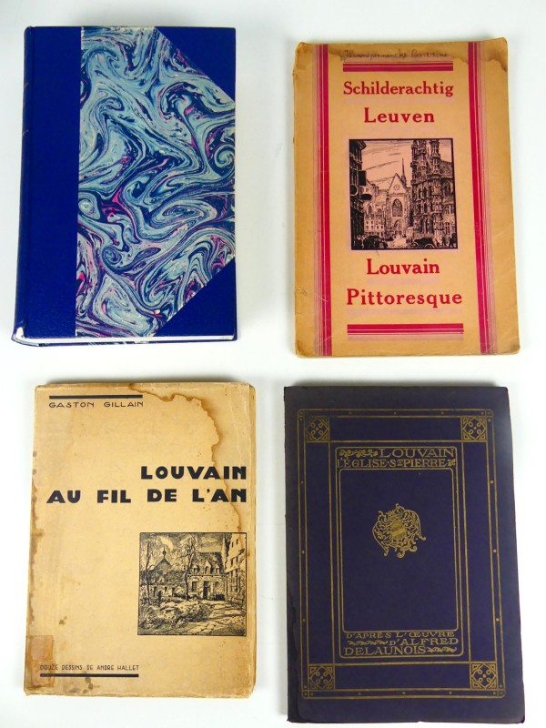 Vintage/antiquariaat - 4 boeken over de stad Leuven – jaren ‘10 ‘60