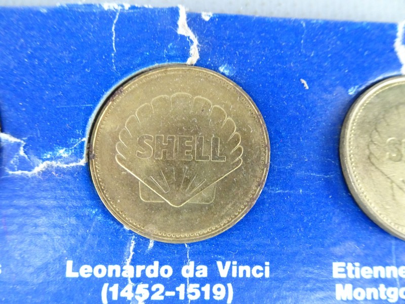 Vintage ruimte-avontuur munten, Shell uitgave