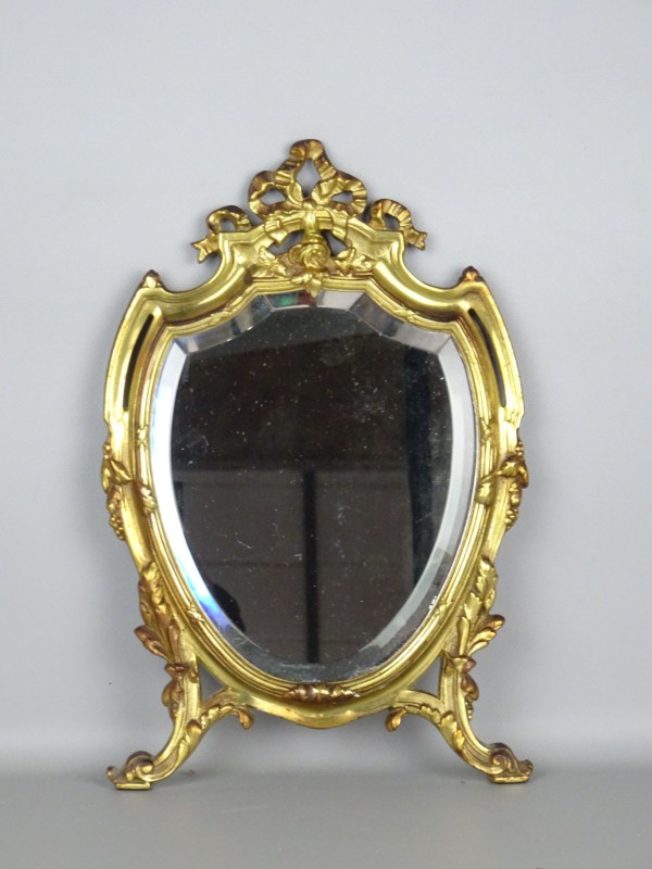 Koperkleurige vintage spiegel