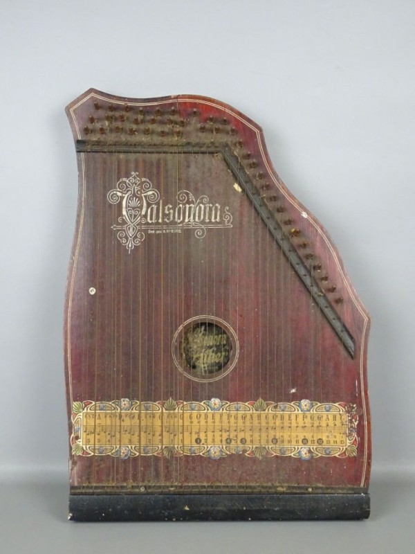 Oude antieke Valsonora Zither Kringwinkel
