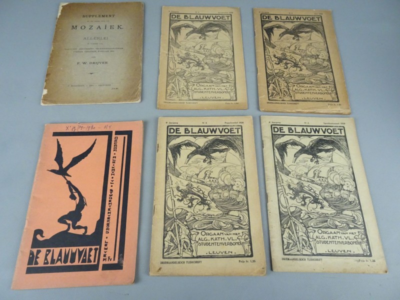 Vintage tijdschriften "De Blauwvoet en Mozaïek"