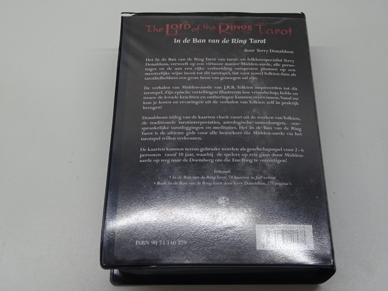 Tarotspel + Boek: Lord Of the Rings, In De Ban Van De Ring, Terry Donaldson, 2001