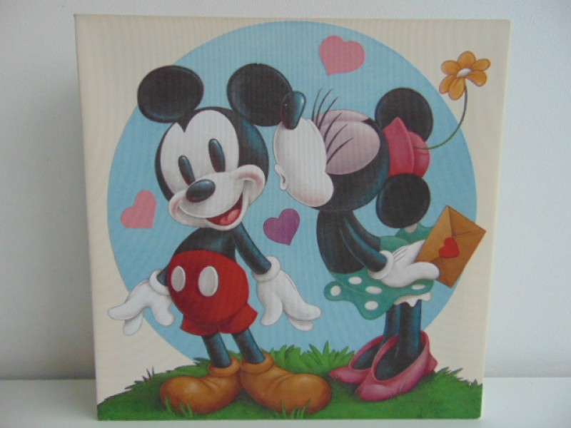 Canvas Prent: Mickey & Minnie Mouse