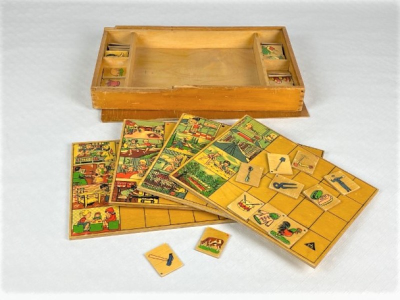 Vintage educatieve spellen J.Blokland voor jonge kinderen