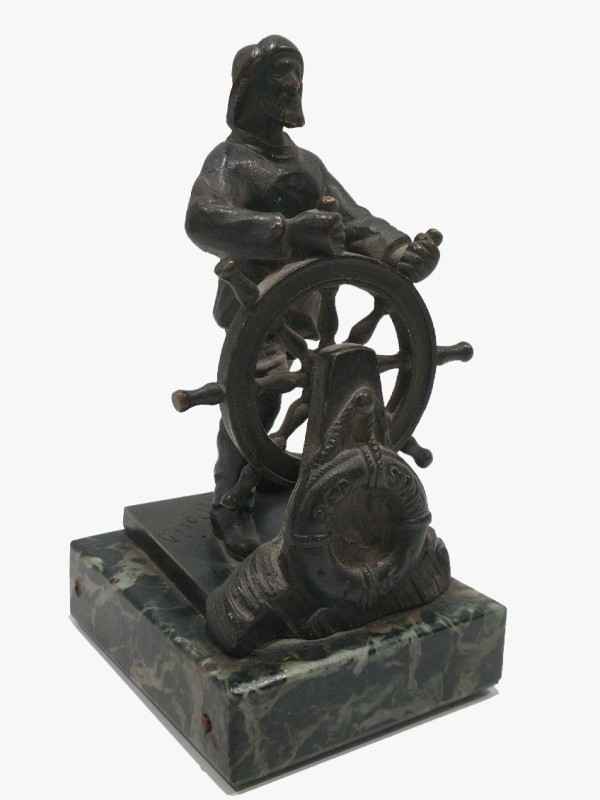 Antiek bronzen sculptuur, gesigneerd: E. Melis