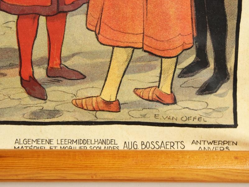 Vintage lithografie Ernest Verkest