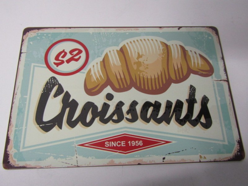 Blikken Ophangbord ‘Croissants’