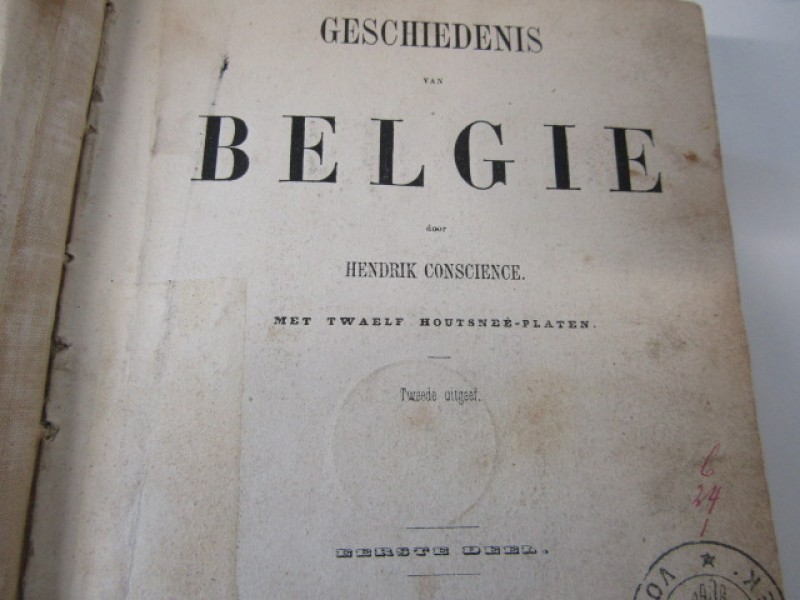 Antiek Boek, Geschiedenis van België, Hendrik Conscience, 2de druk