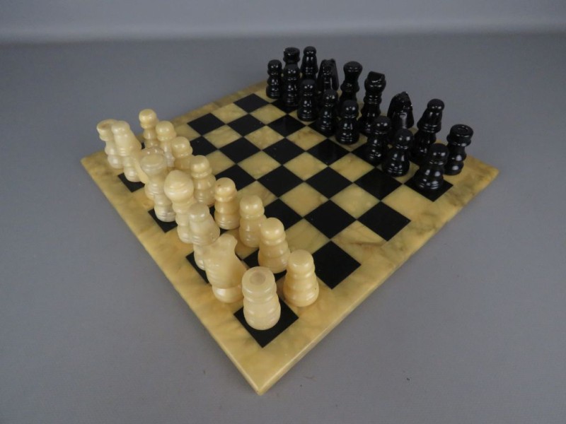 Onyx schaakbord compleet