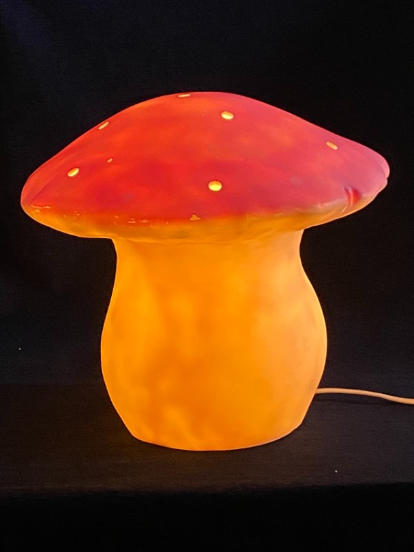 Heico kinderlamp paddenstoel roze - 31 cm