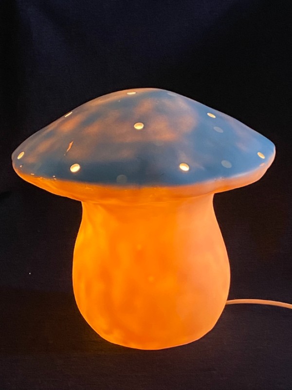 Heico kinderlamp paddenstoel blauw - 31 cm