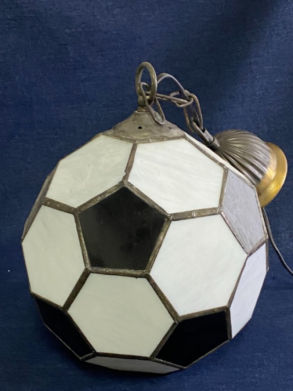 Hanglamp voetbal - glas-in-lood