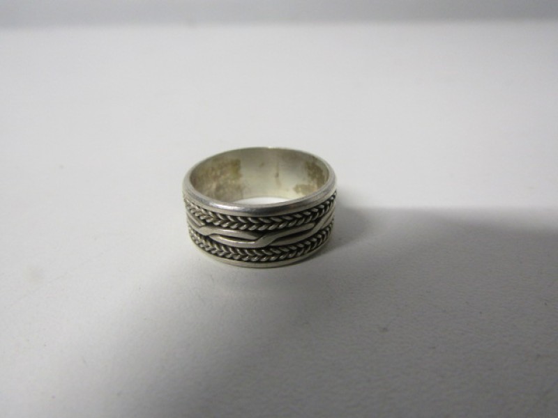 Zilveren Ring Vlechtpatroon, 925