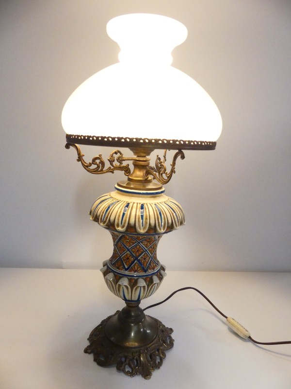 Vintage (tafel of bureau) Lamp - Olielamp vorm
