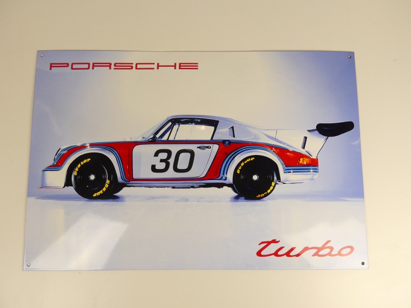 Geëmailleerde plaat - Porsche Turbo - 2005