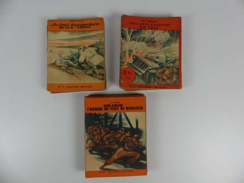 Vintage 35 boekjes oorlogsverhalen – Collection Les Alliés - jaren ‘40 ‘50