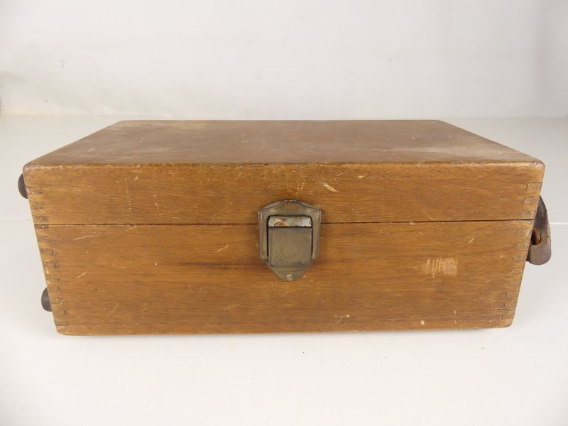 Psychrometer in houten koffer