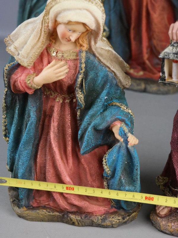 Zeer grote kerststal figuren (+40 cm hoog) uit kunststof
