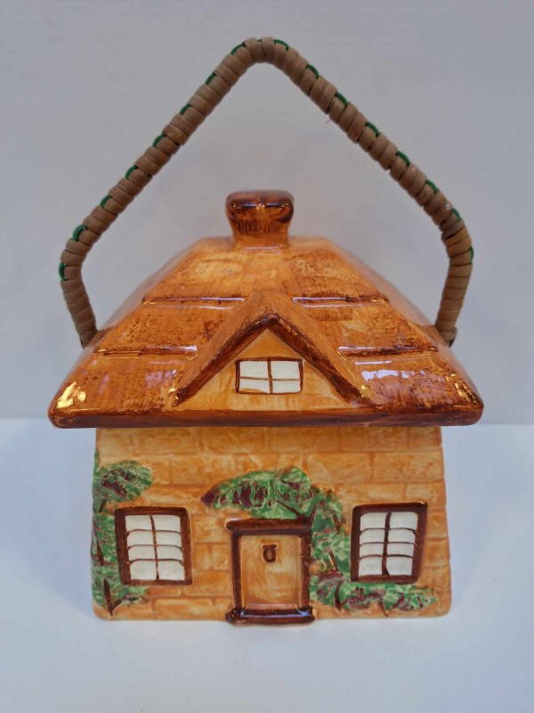 Vintage Engelse koekjespot in cottage stijl
