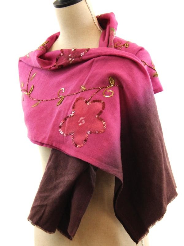 Mooie sjaal gemerkt Olivier Strelli (roze en bruin)