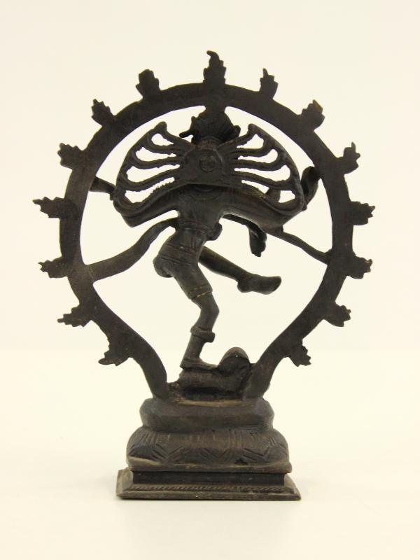 2 Knappe,  vintage bronzen beelden - Buddha en Shiva