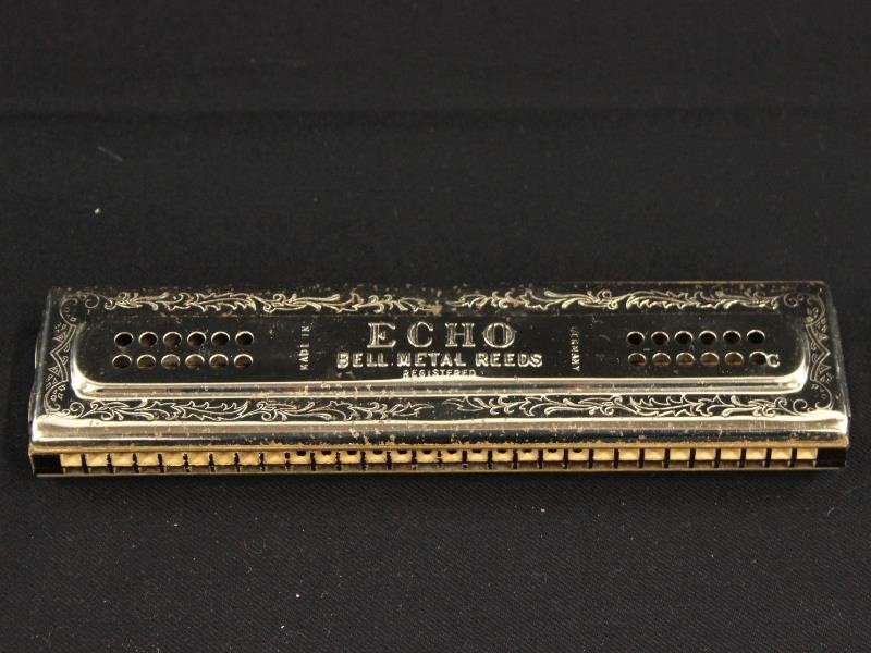 Vintage Hohner 'Echo' dubbelzijdige mondharmonica