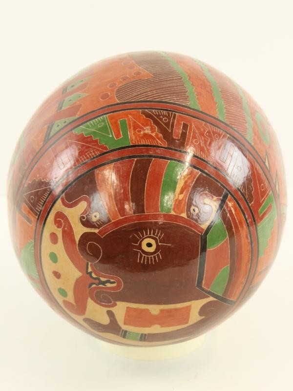 Inheemse aardewerk ronde bodem vaas, (Roger Calero)