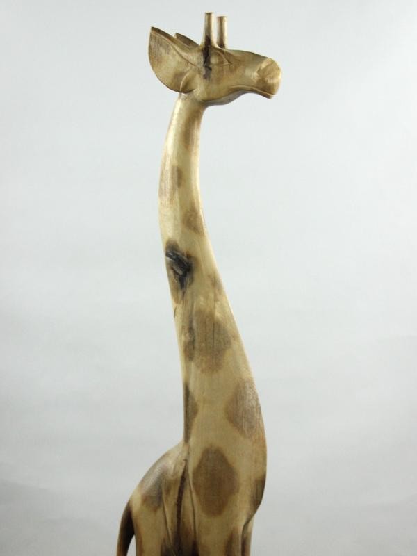 Kudde 4 grote giraffen in hout (102-151 cm)