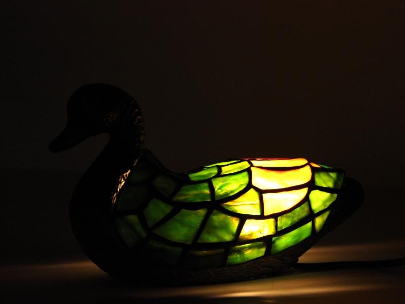 Gebrandschilderd glas handgemaakte eend nachtlampje