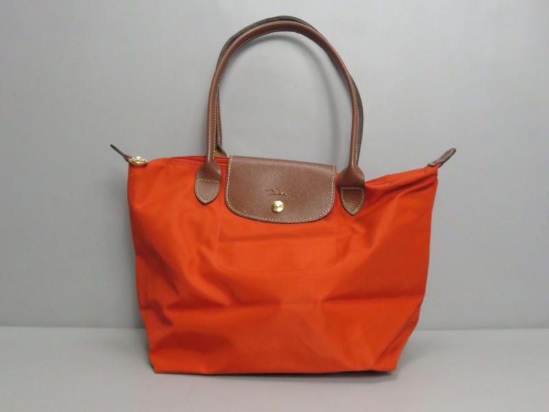 Donker oranje  "Longchamp" handtas